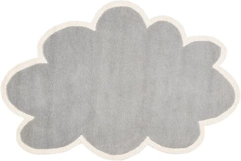 SAFAVIEH Kids Collection 3' x 5' Grey/Ivory SFK913C Handmade Cloud Wool Area Rug in Saudi Arabia