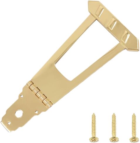 6 String Trapeze Tailpiece Bridge Tailpiece for Jazz Archtop Semi-Hollow Guitar Replacement Parts (Chrome) in Kuwait