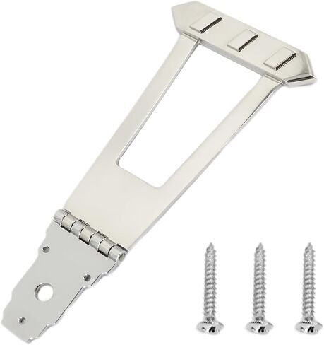 6 String Trapeze Tailpiece Bridge Tailpiece for Jazz Archtop Semi-Hollow Guitar Replacement Parts (Chrome) in Saudi Arabia