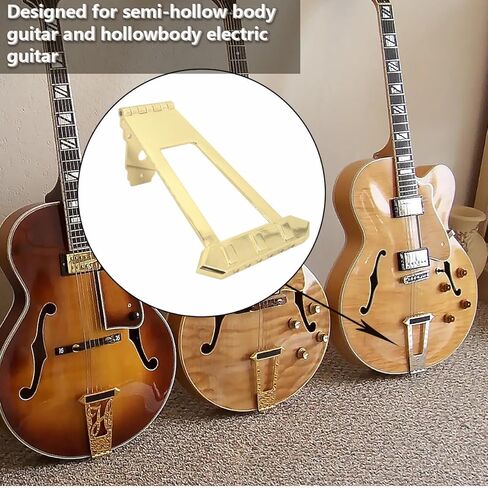 6 String Trapeze Tailpiece Bridge Tailpiece for Jazz Archtop Semi-Hollow Guitar Replacement Parts (Chrome) in Kuwait
