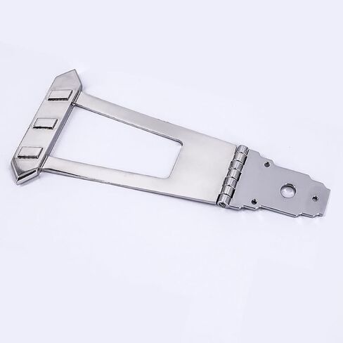 6 String Trapeze Tailpiece Bridge Tailpiece for Jazz Archtop Semi-Hollow Guitar Replacement Parts (Chrome) in Saudi Arabia