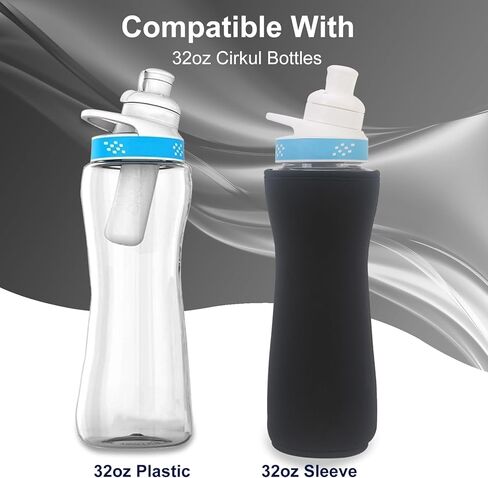 32 oz Water Bottle Sleeve Compatible with Cirkul,Neoprene Sweat Absorbing Insulated Water Bottle Cover for Retaining Temperature,Blue in Saudi Arabia