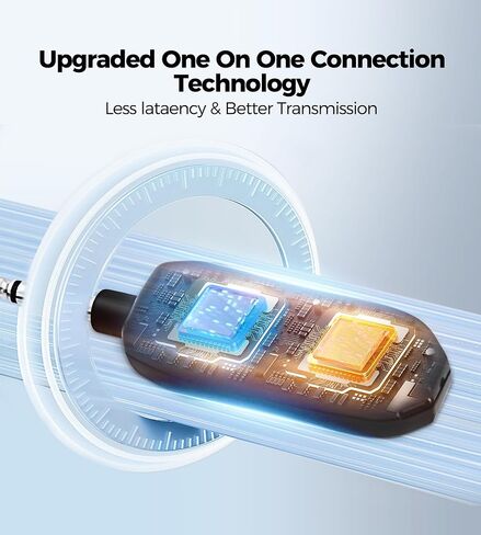 【2025 Upgraded Version】 Wireless Microphone, One-to-One Microphone Chip Connection, Stable Transmission, 200 FT Distance Receiving, Less Latency, Karaoke Microphone for Singing, Home Party in Saudi Arabia