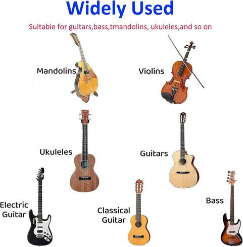 حامل جيتار عالمي، حامل جيتار صوتي قابل للطي على شكل حرف A مع أذرع مطاطية ورغوية غير قابلة للانزلاق، حامل جيتار معدني للجيتار الصوتي/الجيتار الكهربائي/الباس/القيثارة/البانجو/الكمان in Kuwait