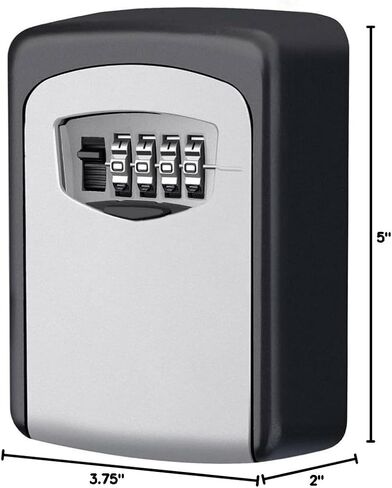 JacobsParts 4 Digit Combination Security Key Lock Box Waterproof Key Storage Lockbox Wall Mount 6 Key Extra Large Capacity for House Key, Car Key, ID Card in Kuwait