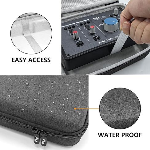 Hard Shell Case Compatible with SSL 2 or 2+ and SSL2 MKII and 2+ MKII interfaces Audio Interface Cover, Protective Travel Case (Black) in Saudi Arabia