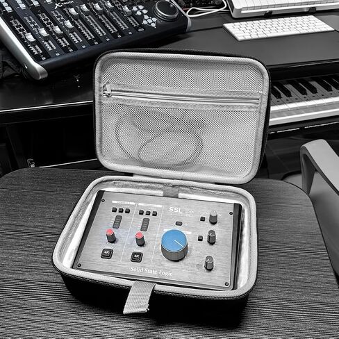 Hard Shell Case Compatible with SSL 2 or 2+ and SSL2 MKII and 2+ MKII interfaces Audio Interface Cover, Protective Travel Case (Black) in Saudi Arabia