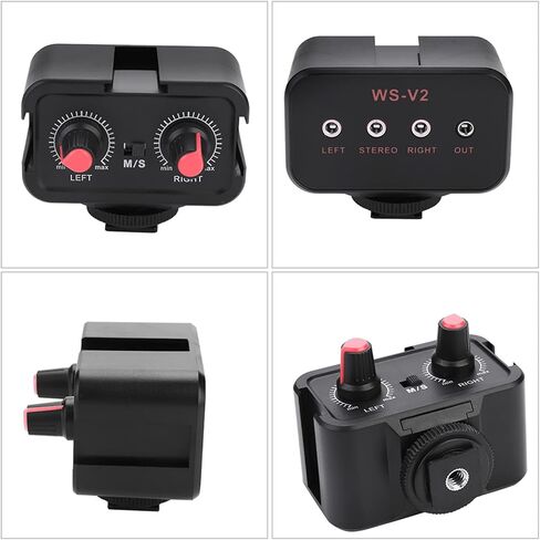 خلاط الكاميرا خلاط Dslr o خلاط الكاميرا o خلاط الكاميرا WSV2 2 قناة ميكروفون عالمي o محول خلاط مع مدخلات 3.5 ملم لكاميرات DSLR in Kuwait