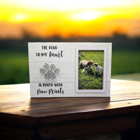 Dog Picture Frame 5x7 in Photo, Dog Memorial Gifts for Loss of Dog, Pet Memorial Gifts for Dogs, Dog Memorial, Dog Remembrance Gift, Dog passing away gifts (Live Love Woof) in Saudi Arabia
