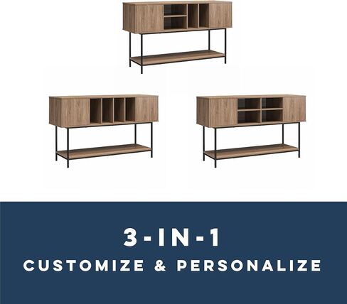 Novogratz Cooper Media Credenza/DJ Stand, Walnut in Saudi Arabia