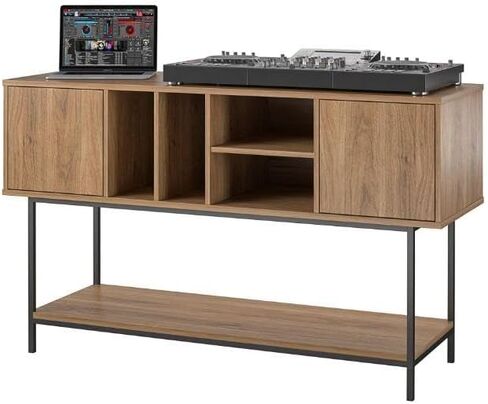 Novogratz Cooper Media Credenza/DJ Stand, Walnut in Saudi Arabia