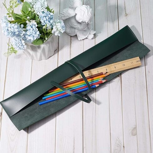 GORGECRAFT Leather Drum Stick Bag Black Drums Stick Organizer Drum Mallets Pocket Holder Portable Drum Stick Case Long Drum Stick Pockets Carrier for Storage Drumsticks Portable Bags in Saudi Arabia