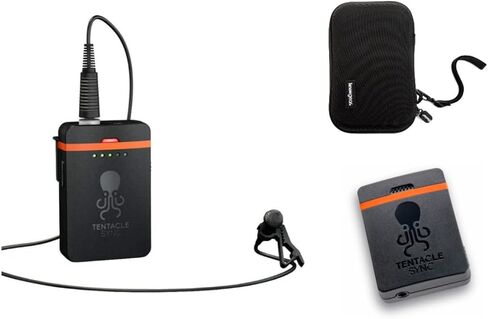 Tentacle Sync Track E Pocket Audio Recorder with Timecode Bundle with Tentacle Sync E MKII (Single Set), and Hardshell Travel Organizer and Storage Case for Electronics and Accessories (3 Items) in Saudi Arabia