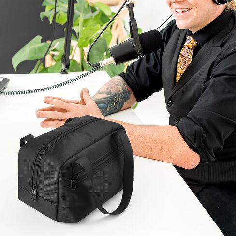 حقيبة حمل للسفر لمبدعي Logitech Blue Yeti/Yeti X/Yeti Pro USB، حافظة تخزين ميكروفون، حافظة فقط - أسود in Kuwait