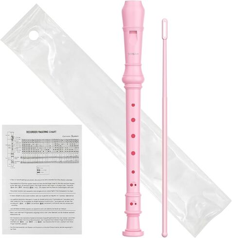 أداة تسجيل سوبرانو للمبتدئين والأطفال بالإصبع الألماني 8 فتحات مزمار ABS مسجلات للطلاب مع قضيب التنظيف وحقيبة in Kuwait