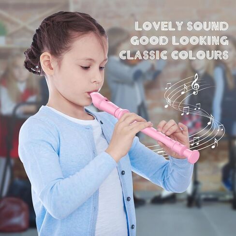 أداة تسجيل سوبرانو للمبتدئين والأطفال بالإصبع الألماني 8 فتحات مزمار ABS مسجلات للطلاب مع قضيب التنظيف وحقيبة in Kuwait