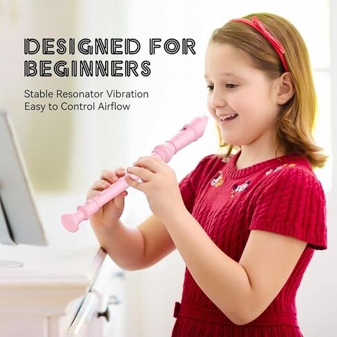 أداة تسجيل سوبرانو للمبتدئين والأطفال بالإصبع الألماني 8 فتحات مزمار ABS مسجلات للطلاب مع قضيب التنظيف وحقيبة in Kuwait