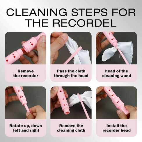 أداة تسجيل سوبرانو للمبتدئين والأطفال بالإصبع الألماني 8 فتحات مزمار ABS مسجلات للطلاب مع قضيب التنظيف وحقيبة in Kuwait
