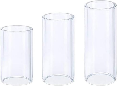 3 Pcs Clear Glass Guitar Slides 51MM 60MM 70MM Finger Slides for Electric Bass Guitar, Guitar Slides, Guitar and Bass Accessories in Saudi Arabia