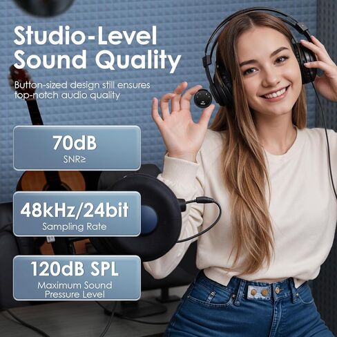 ميكروفون لافالير لاسلكي لهاتف iPhone15/iPad/Android، ميكروفون لاسلكي مع USB-C، إلغاء الضوضاء، ميكروفون تسجيل احترافي للفيديو، البث المباشر، يوتيوب، إنستجرام، تيك توك، مدونة فيديو in Saudi Arabia