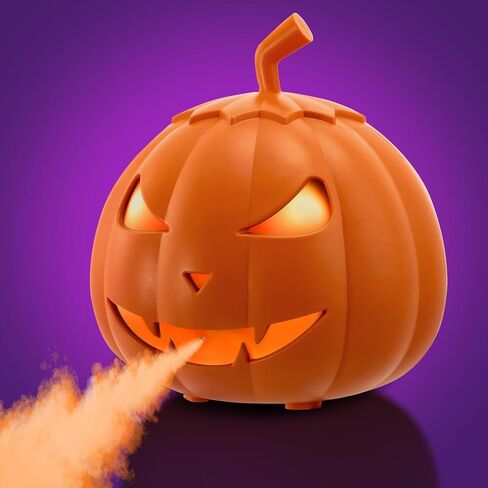 آلة ضباب TCFUNDY 800 وات مع أضواء، آلة دخان اليقطين مع 12 لونًا من أضواء LED، صانع الضباب مع جهاز تحكم عن بعد لديكور الشرفة الأمامية للهالوين، مسرح الحفلات المنزلية المسكونة in Kuwait