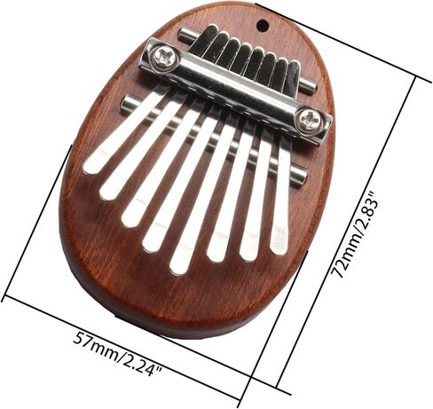 Uenhoy Mini Wood Kalimba Thumb Piano 8 Keys Finger Thumb Piano Musical Instruments, Portable Wooden Mbira Finger Piano for Piano Beginners, Oval in Saudi Arabia