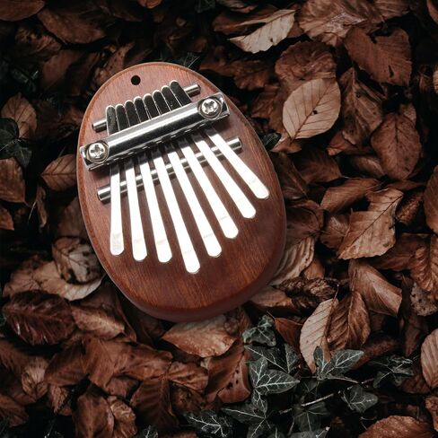 Uenhoy Mini Wood Kalimba Thumb Piano 8 Keys Finger Thumb Piano Musical Instruments, Portable Wooden Mbira Finger Piano for Piano Beginners, Oval in Saudi Arabia