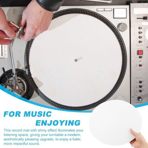 Acrylic Turntable Mat, 12" Record Platter Slipmat, 3mm Thick Acrylic Record Player Platter Vinyl Slip Mats,Acrylic Slipmat for Turntables Antistatic Tighter & Defined Bass in Saudi Arabia