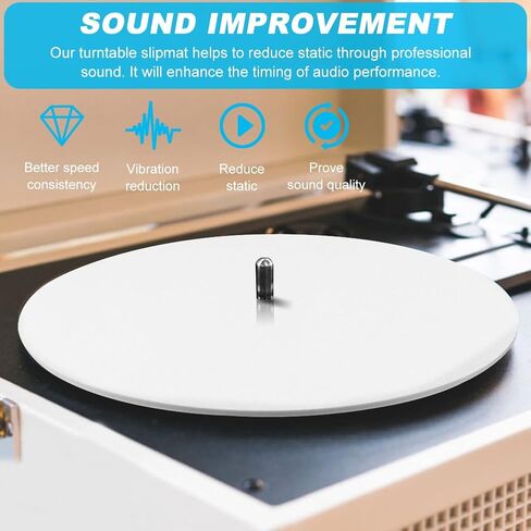 Acrylic Turntable Mat, 12" Record Platter Slipmat, 3mm Thick Acrylic Record Player Platter Vinyl Slip Mats,Acrylic Slipmat for Turntables Antistatic Tighter & Defined Bass in Saudi Arabia