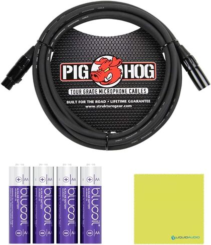 Liquid Audio Sennheiser EW-D 835-S Set (R1-6) All-in-one Wireless Microphone System Bundle w/Pig Hog PHM10 8mm Mic Cable, 4-Pack Blucoil AA Batteries Polishing Cloth in Saudi Arabia
