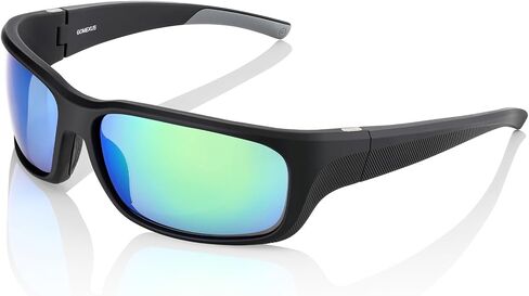 نظارات شمسية مستقطبة لصيد الأسماك من GOMEXUS UV400 للرجال والنساء، مع عدسات CR39 بطلاء مضاد للمياه المالحة للأنشطة الخارجية باللون الأزرق in Kuwait