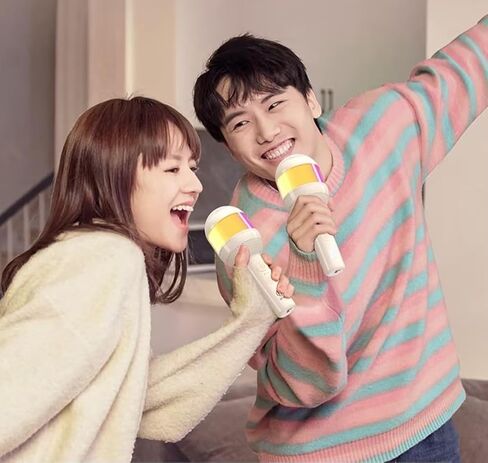 [2024 New Karaoke Microphone with Colorful LED Light, Portable Handheld Wireless Bluetooth Microphone Speaker Singing Birthday Gifts for Girls Boys Kids Adults All Age Beige in Saudi Arabia