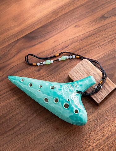 Jingle Stream 12 فتحة Ocarina Alto C Ocarina مع تحفة فنية ناعمة قابلة للتجميع (سماوي) in Saudi Arabia