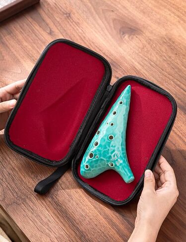 Jingle Stream 12 فتحة Ocarina Alto C Ocarina مع تحفة فنية ناعمة قابلة للتجميع (سماوي) in Saudi Arabia