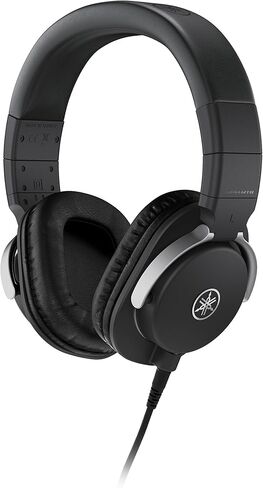 سماعات YAMAHA HPH-MT8 Studio - سماعات رأس عالية الجودة قابلة للطي مع كابل 3 أمتار (ناعم) وكابل ملفوف 1.2 متر مع قابس محول ستيريو قياسي 6.3 ملم، باللون الأسود in Saudi Arabia