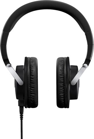 سماعات YAMAHA HPH-MT8 Studio - سماعات رأس عالية الجودة قابلة للطي مع كابل 3 أمتار (ناعم) وكابل ملفوف 1.2 متر مع قابس محول ستيريو قياسي 6.3 ملم، باللون الأسود in Saudi Arabia