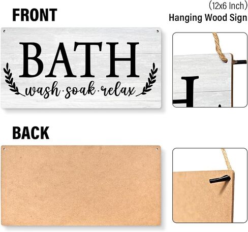 Nursery Kid's Bathroom Wood Sign Wall Decor, Kid's Bathroom Decoration Toilet Wall Restroom Door Decor Farmhouse Hanging Sign Decorations, I Have No Control in Here, 12x6 Inch in Kuwait