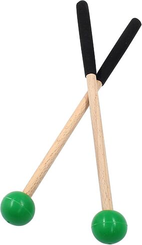 2 Pcs Rubber Xylophone Sticks 8.7" Mallets Rubber Head Sticks Xylophone Percussion Mallets for Xylophone Bells Chime Drum, Green in Saudi Arabia