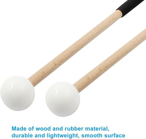 2 Pcs Rubber Xylophone Sticks 8.7" Mallets Rubber Head Sticks Xylophone Percussion Mallets for Xylophone Bells Chime Drum, Green in Saudi Arabia