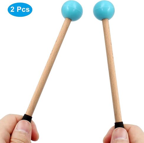 2 Pcs Rubber Xylophone Sticks 8.7" Mallets Rubber Head Sticks Xylophone Percussion Mallets for Xylophone Bells Chime Drum, Green in Saudi Arabia