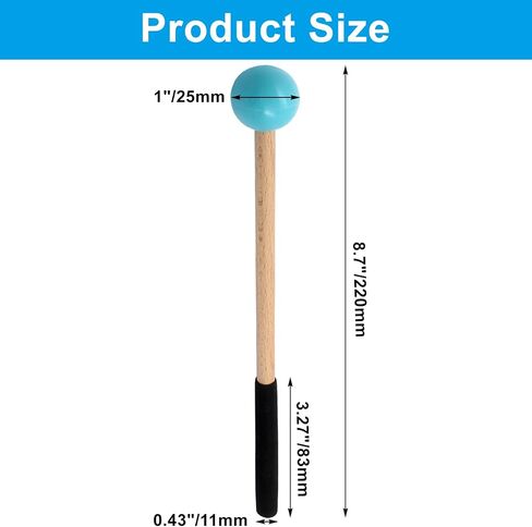 2 Pcs Rubber Xylophone Sticks 8.7" Mallets Rubber Head Sticks Xylophone Percussion Mallets for Xylophone Bells Chime Drum, Green in Saudi Arabia