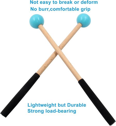 2 Pcs Rubber Xylophone Sticks 8.7" Mallets Rubber Head Sticks Xylophone Percussion Mallets for Xylophone Bells Chime Drum, Green in Saudi Arabia