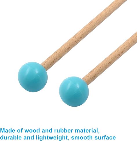 2 Pcs Rubber Xylophone Sticks 8.7" Mallets Rubber Head Sticks Xylophone Percussion Mallets for Xylophone Bells Chime Drum, Green in Saudi Arabia