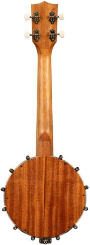 Kala Banjo Concert Ukulele مع حقيبة، حزمة الماهوجني الطبيعي مع موالف Kala Klipz باللون الأزرق والسائل لتلميع الآلات الصوتية - موديل Kala KA-BNJ-MHG-C in Saudi Arabia