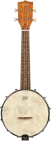 Kala Banjo Concert Ukulele مع حقيبة، حزمة الماهوجني الطبيعي مع موالف Kala Klipz باللون الأزرق والسائل لتلميع الآلات الصوتية - موديل Kala KA-BNJ-MHG-C in Saudi Arabia