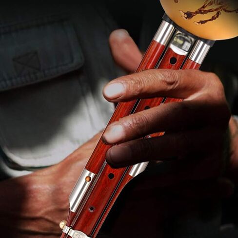 Hulusi، آلات الرياح العرقية الصينية التقليدية، أداء احترافي 9 فتحات ماهوجني، نمط حصان رائع (اللون: أحمر، الحجم: مفتاح C) in Kuwait