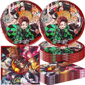 VERSAINSECT rty Supplies include 20 plates, 20 napkins for De Slayers birthday party Decoration