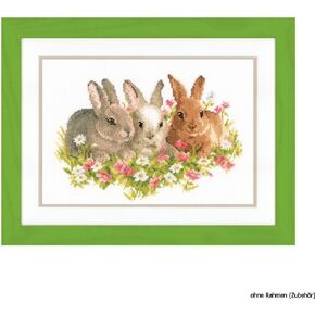 Vervaco Cross Stitch Kit Model "Rabbit Flower"