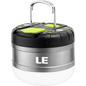 LE LED Camping Lantern Rechargeable, 310LM, 5 Light Modes, Power Bank, Waterproof, Mini Flashlight with Magnetic Base for Hurricane Emergency, Outdoor, Hiking, Home and Car