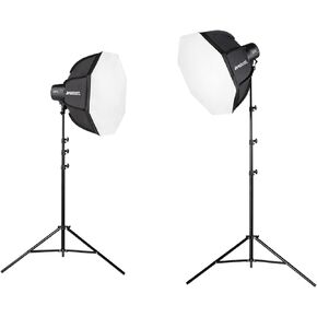 مجموعة Westcott U60-B ثنائية اللون LED 2-Light Softbox لمنشئي المحتوى، وتصوير المنتجات، والأشرطة الذاتية للممثل، والمقابلات